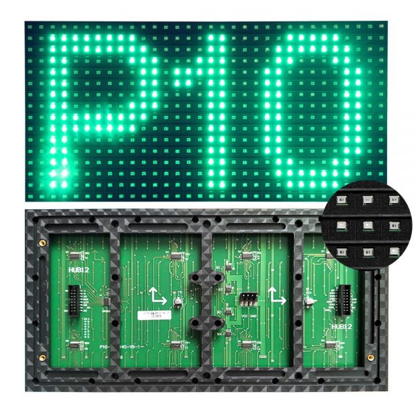 LED Module P10 Green One Color Outdoor LED Modules SMD LAMP