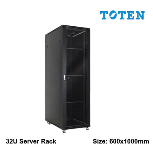 Toten 32U 600×1000 Close Floor Stand Server Rack - VERBAL BD