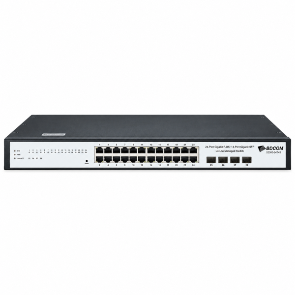 BDCOM S2500-24T4S 24-Port Gigabit L3-Lite Managed Switch