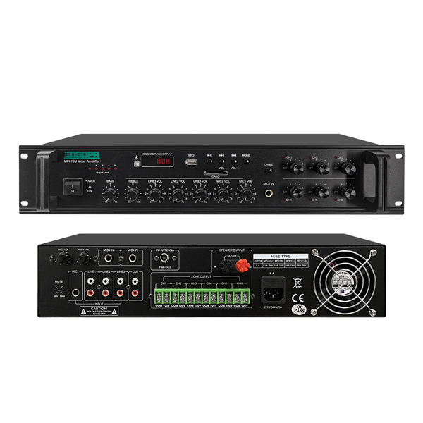 DSPPA MP610U 250W 6 Zone Mixer Amplifier with USB, SD, FM & Bluetooth