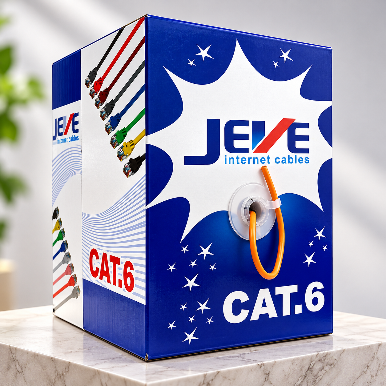 JEVE 305m Cat-6 UTP Network Cable (CCA,0.565 mm)