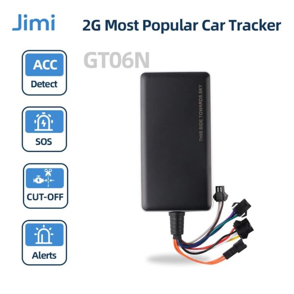 Jimi GT06N Car Tracker With 2G GSM Real Time Tracking Multiple Alarms History Playback Tracker Remote Cut off Via Platform APP