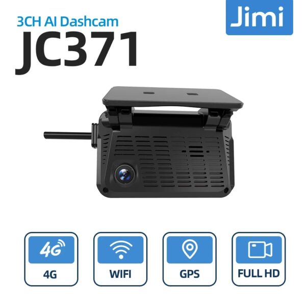 Jimi JC371 4G AI DashCam 3 Channels Live Video Real Time GPS Tracking