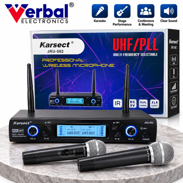 Karsect JRU-562 Dual Channel Wireless Microphone System
