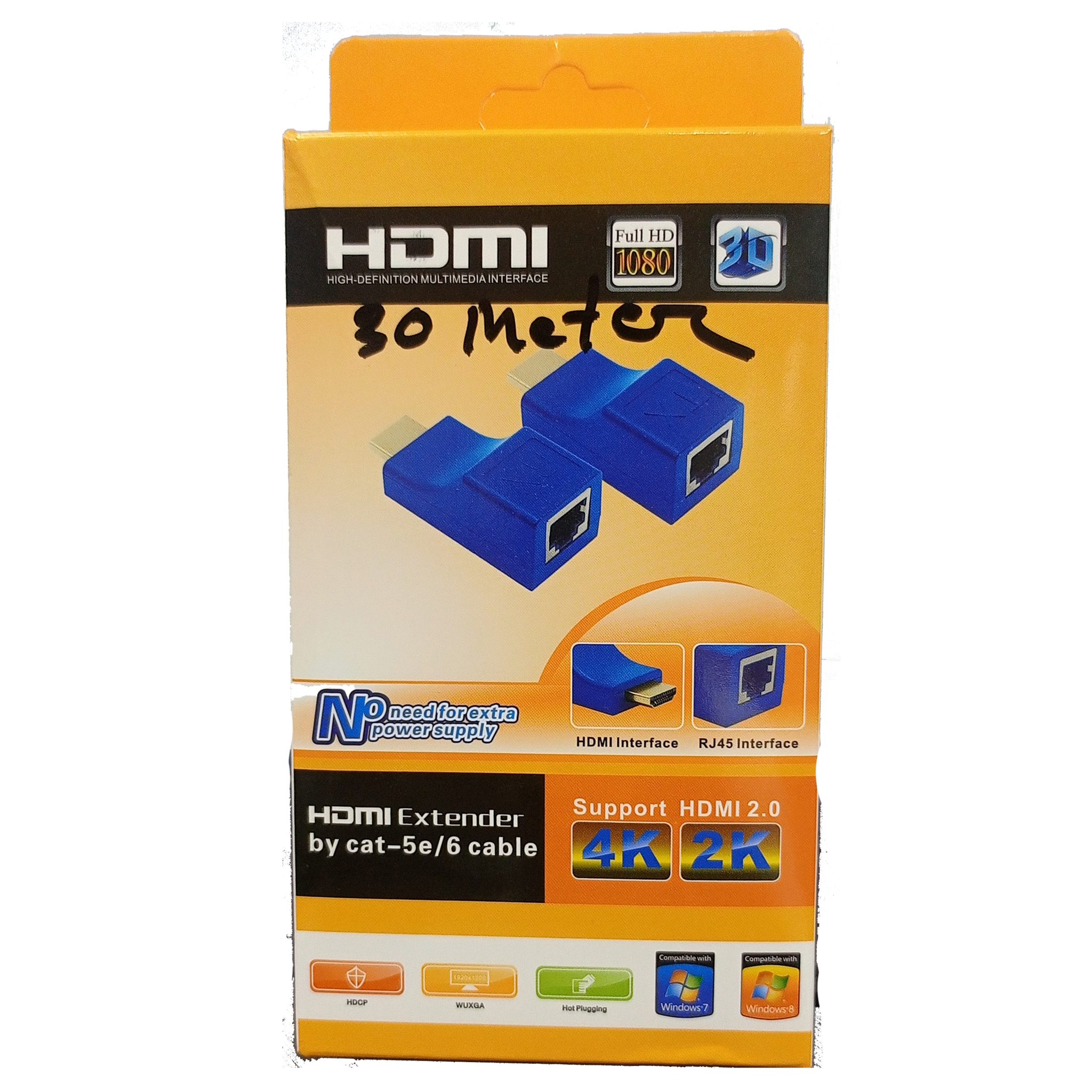 HDMI Extender 30 Meter By Cat5/Cat6 Cable VERBAL BD