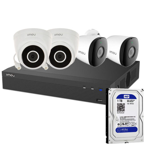 CCTV Package with 4CH Imou NVR 4Pcs Camera