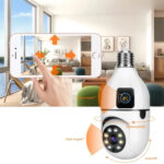 V380 Dual Lens PTZ Bulb Camera