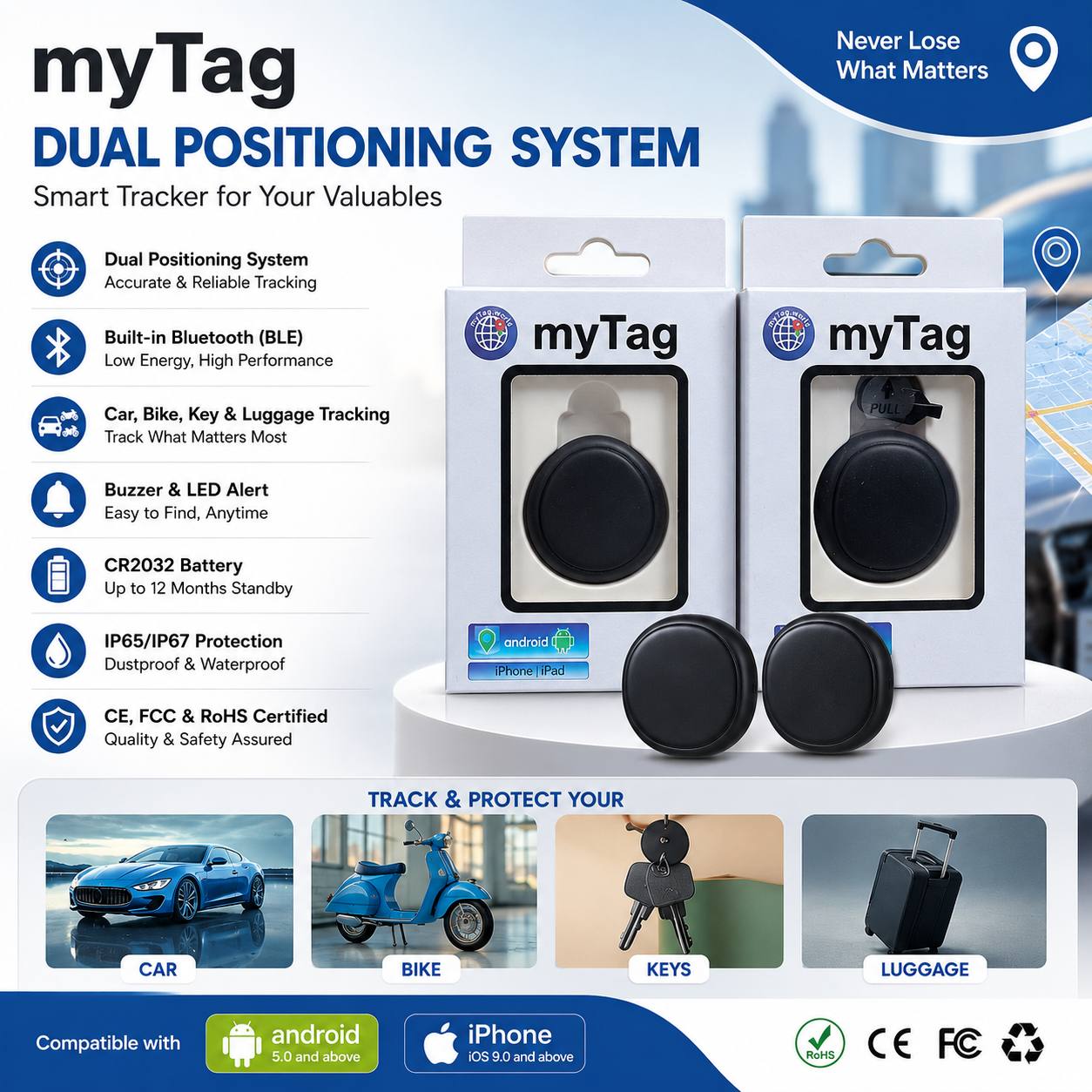 myTag Smart Tracker for Android & iPhoneiPad – Bluetooth Item Finder